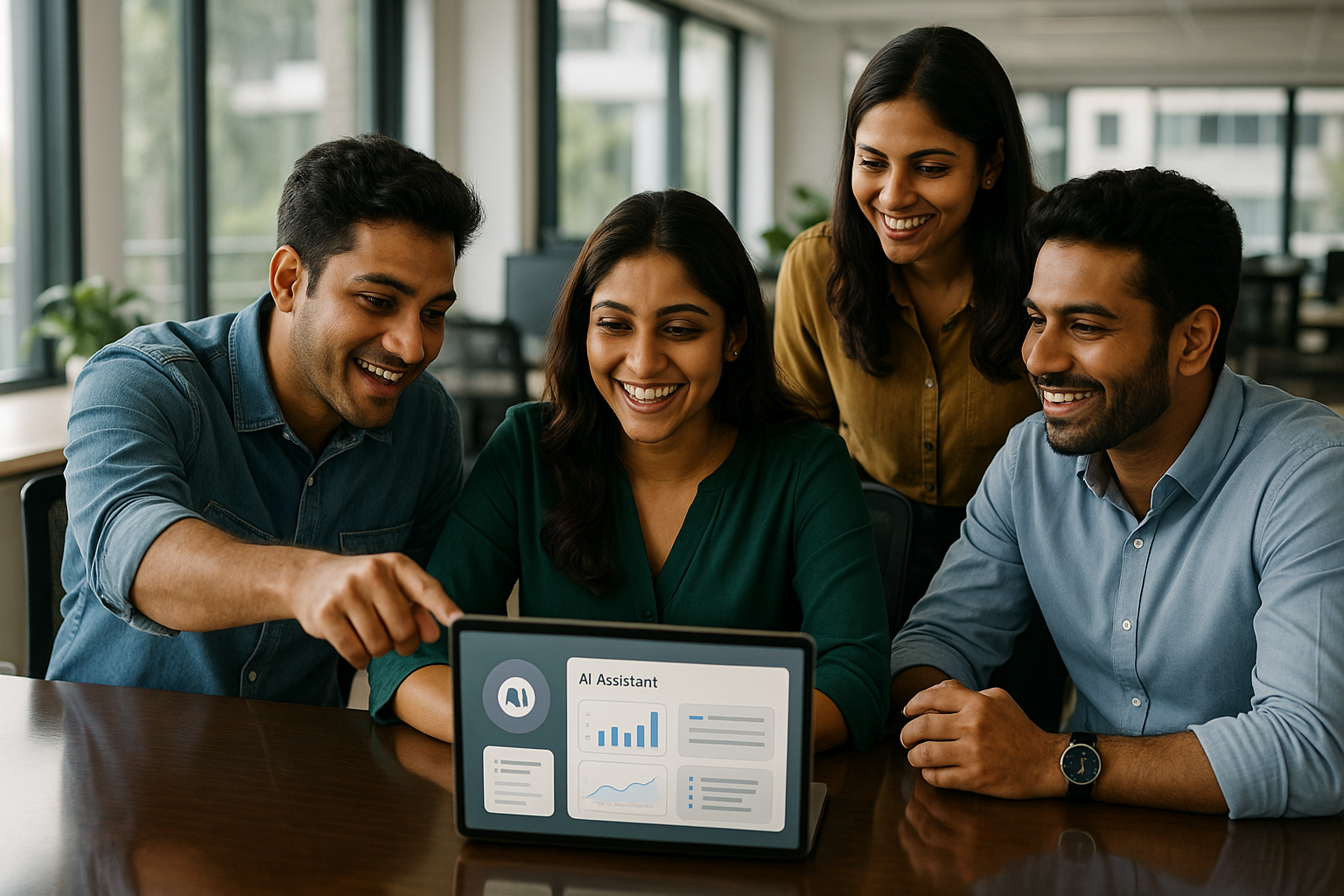 Indian team using Microsoft Copilot in Office 365